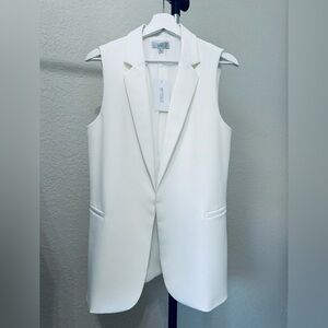 Elegant Vest Coat Color White. All occasions parties baptisms office and casual